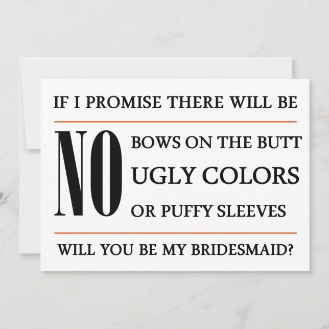 Will You Be My Bridesmaid Card (Front)