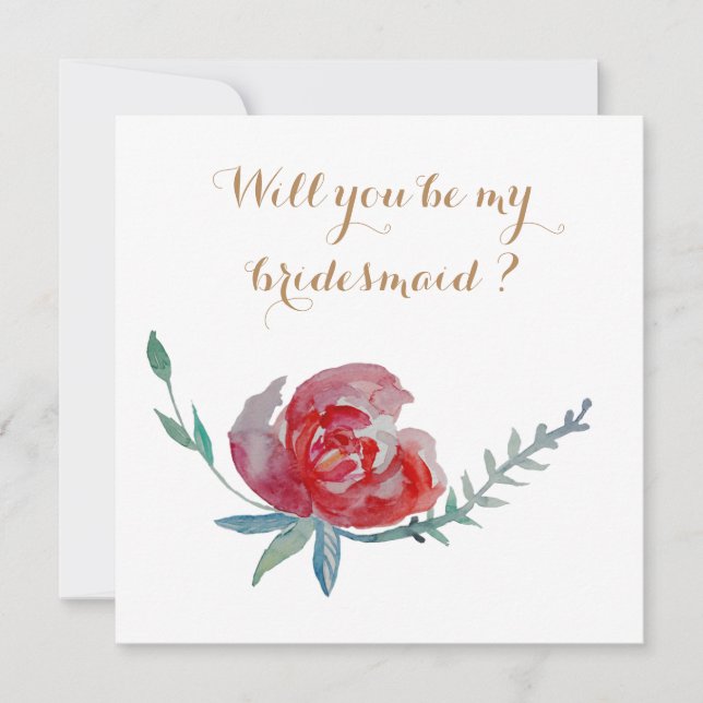 Will you be my  bridesmaid card (Front)