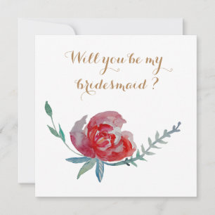 Will you be my  bridesmaid card