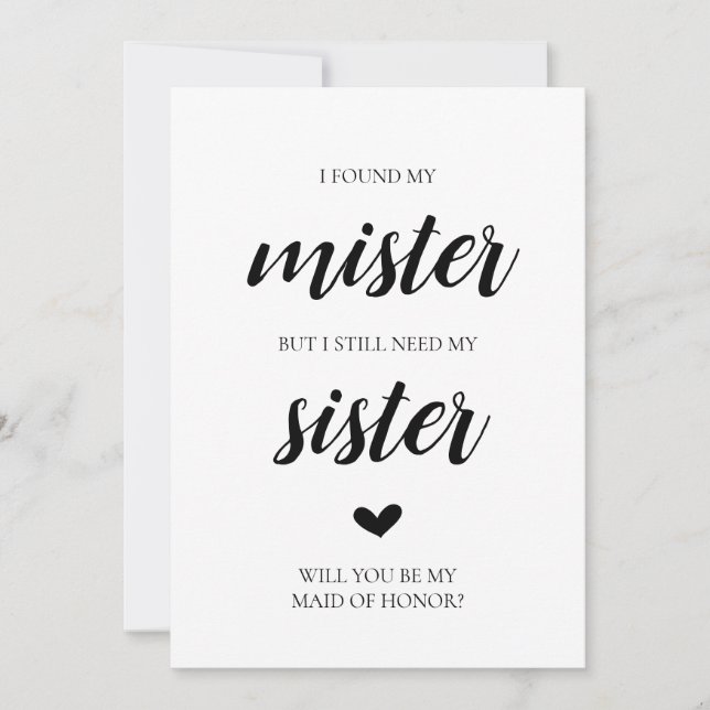 Will you be my bridesmaid card (Front)