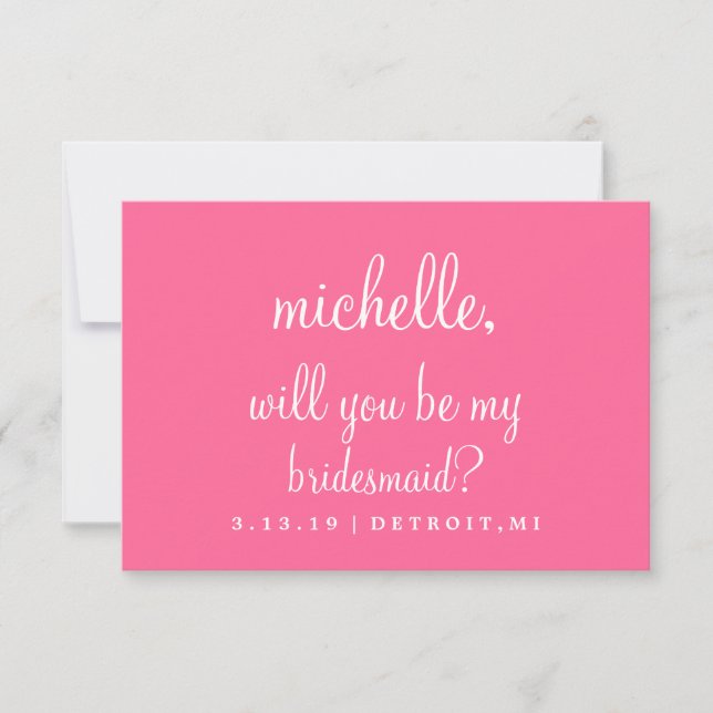 Will You Be My Bridesmaid Card (Front)