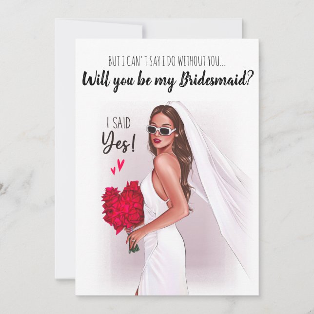 Will you be my Bridesmaid? card (Front)