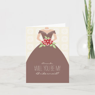 Will You Be My Bridesmaid Card (chocolate)