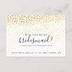 Will You Be My Bridesmaid Card - Confetti Fab Date