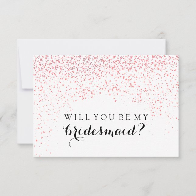 Will You Be My Bridesmaid Card - Confetti Fab P (Front)