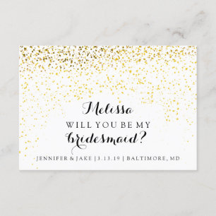 Will You Be My Bridesmaid Card - Confetti Fab You