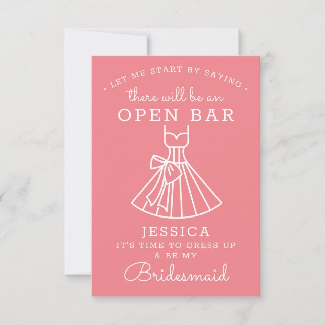Will You Be My Bridesmaid Card - Funny (Front)