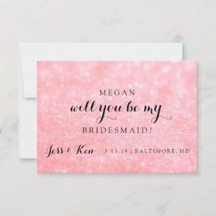 Will You Be My Bridesmaid Card - Glitter Fab