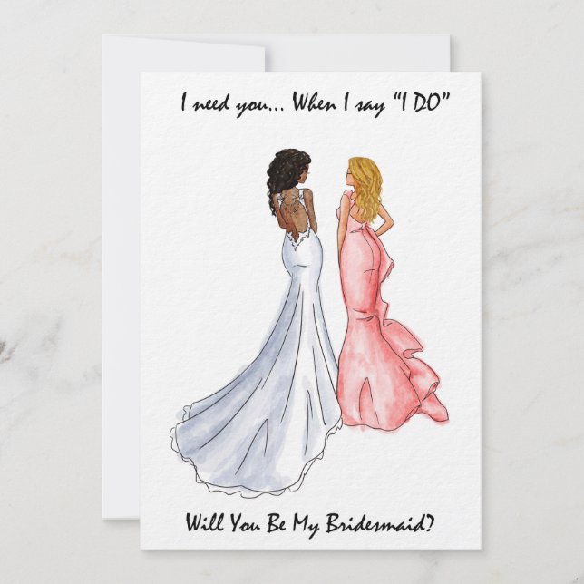 Will You Be My Bridesmaid Card- Invitation (Front)