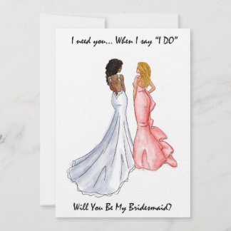 Will You Be My Bridesmaid Card- Invitation