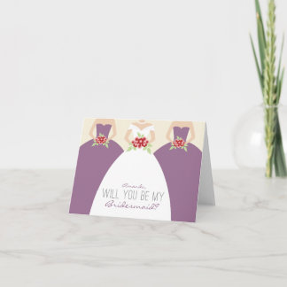 Will You Be My Bridesmaid Card (lavender)