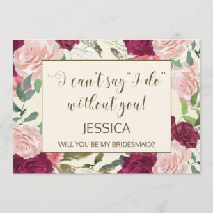 Will you be my bridesmaid card personalised