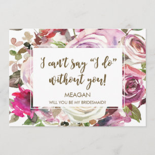 Will you be my bridesmaid card personalised