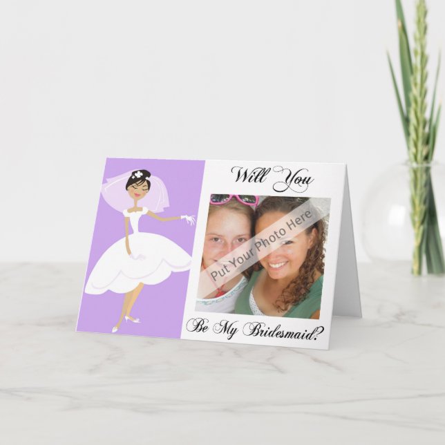 Will You Be My Bridesmaid Card-Personalised Invitation (Front)