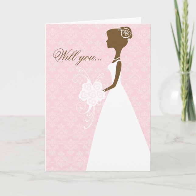 Will you be my bridesmaid? card (pink) (Front)