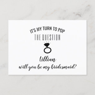 Will You Be My Bridesmaid Card - Pop The Question