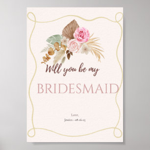 "will you be my bridesmaid" card poster