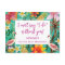 Will you be my bridesmaid card tropical flamingo