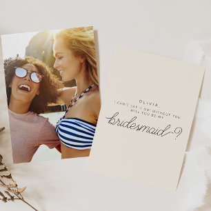Will You Be My Bridesmaid Card with Photo Back