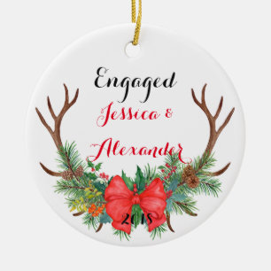 Will You Be My Bridesmaid Ceramic Antlers Ornament