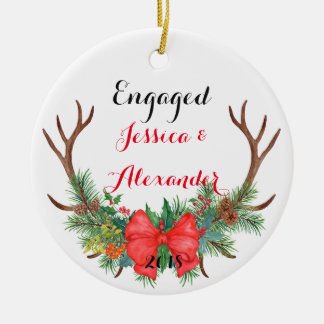 Will You Be My Bridesmaid Ceramic Antlers Ornament