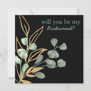 Will You Be My Bridesmaid Colourful Floral Pattern Invitation