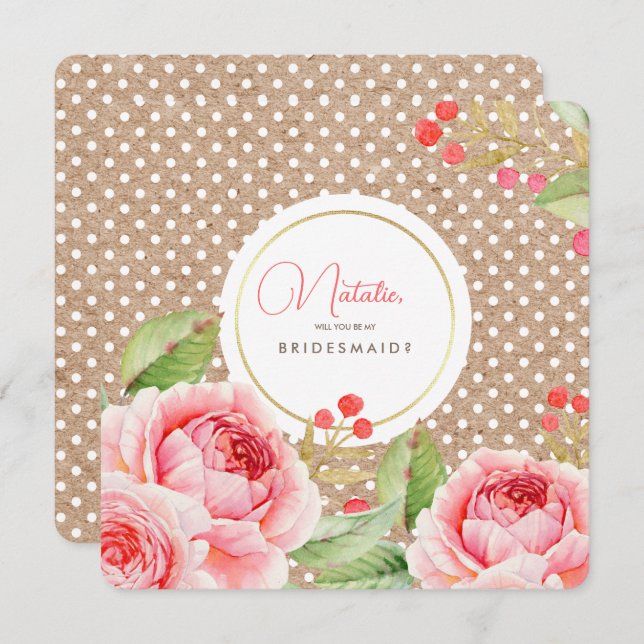 Will you be my Bridesmaid? Custom Invitations (Front/Back)