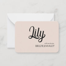 Will you be my Bridesmaid Customisable Card