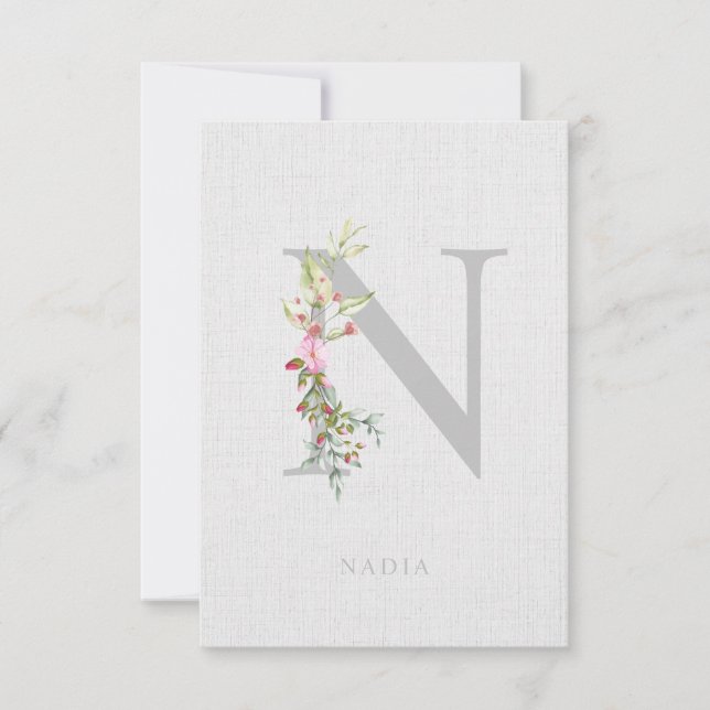 Will You Be My Bridesmaid Delicate Lovely Initial (Front)