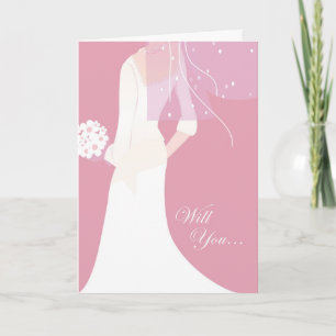 will you be my bridesmaid? : elegant bride invitation
