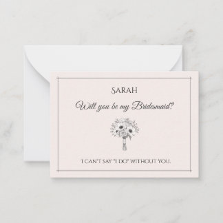 Will You Be My Bridesmaid | Elegant Minimalist Card