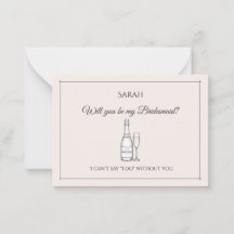 Will You Be My Bridesmaid | Elegant Minimalist