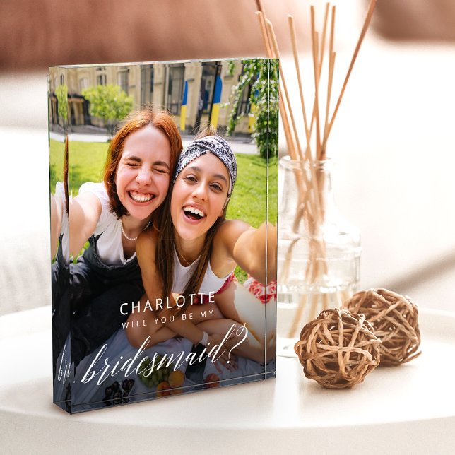 Will You Be My Bridesmaid? Elegant Proposal  Photo Block (Creator Uploaded)