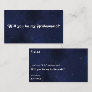 will you be my bridesmaid enclosure card