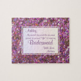 Will You Be My Bridesmaid? Festive Confetti Jigsaw Puzzle