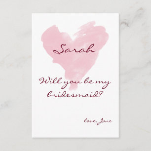 Will You Be My Bridesmaid / Flower Girl Card