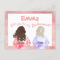 Will You Be My Bridesmaid/Girls From back/peach