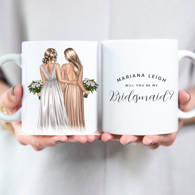 Will you be my Bridesmaid? Girls In Gowns Coffee Mug (Creator Uploaded)
