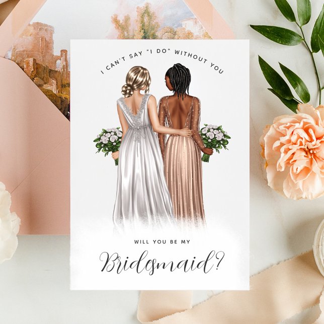 Will You Be My Bridesmaid? Girls in Gowns V2 Invit Invitation (Creator Uploaded)