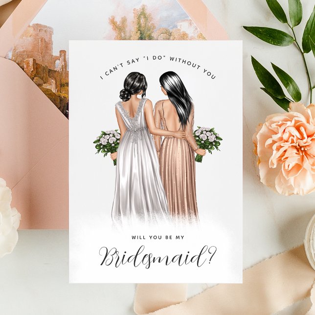 Will You Be My Bridesmaid? Girls in Gowns V2 Invit Invitation (Creator Uploaded)