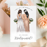 Will You Be My Bridesmaid? Girls in Gowns V2 Invitation<br><div class="desc">These gorgeous cards will definitely wow your future bridal party! See the whole collection for more customisations!</div>