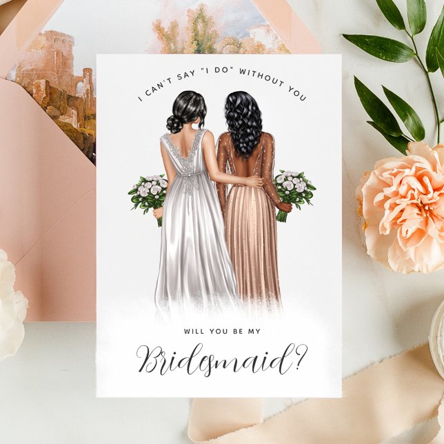 Will You Be My Bridesmaid? Girls in Gowns V2 Invitation (Creator Uploaded)