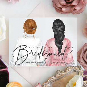 Will You Be My Bridesmaid? Girls in Robes card