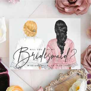 Will You Be My Bridesmaid? Girls in Robes card