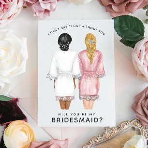 Will You Be My Bridesmaid? Girls in Robes card