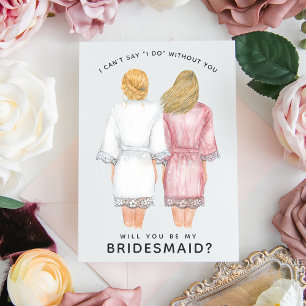 Will You Be My Bridesmaid? Girls in Robes card