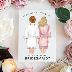 Will You Be My Bridesmaid? Girls in Robes card