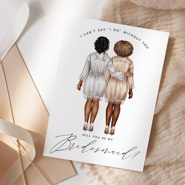 Will You Be My Bridesmaid? Girls in Robes V3 Invit Invitation (Creator Uploaded)