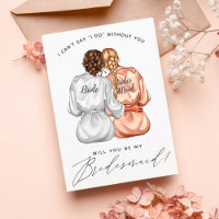 Will You Be My Bridesmaid? Girls In Silk Robes Inv