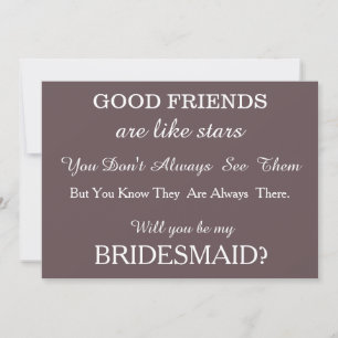 Will you be my bridesmaid? invitation